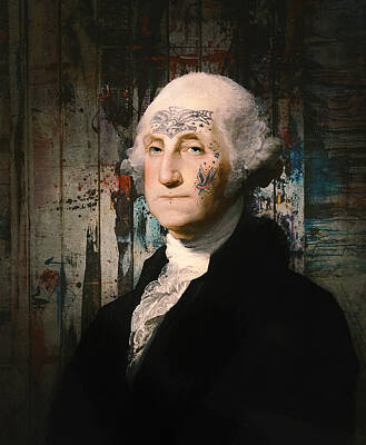 Politicians Digital Art Royalty Free Images - George Washington Royalty-Free Image by Mike Taylor