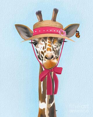 Tammy Lee Bradley Royalty-Free and Rights-Managed Images - Gertrude the Giraffe by Tammy Lee Bradley