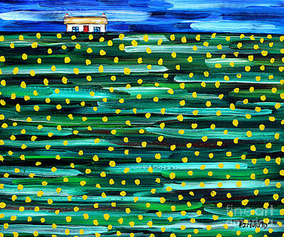 Sunflowers Paintings - Cottage On The Horizon by Patrick J Murphy