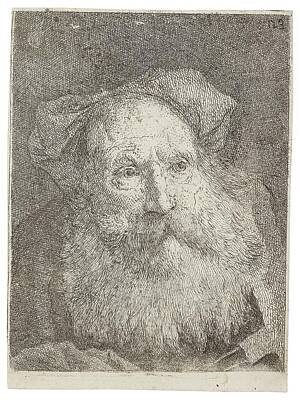 Vintage Pharmacy - Giovanni Domenico Tiepolo  Bearded old man in a cap by Timeless Images Archive