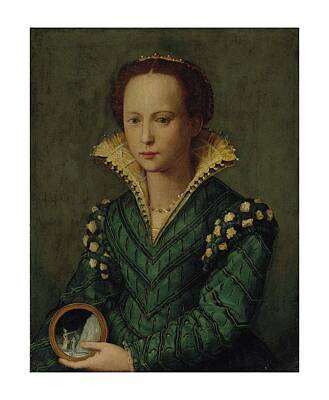 Snails And Slugs - GIOVANNI MARIA BUTTERI FLORENCE VERS 1540-1606-1608 Portrait de femme, dit autrefois de Catherine de by Arpina Shop