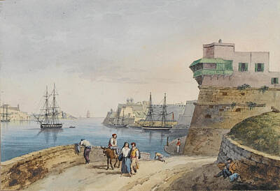 Ingredients Royalty Free Images - Giovanni Schranz Maltese 1794 1882 Grand Harbour from Senglea View of Grand Harbour from below Corra Royalty-Free Image by Artistic Rifki