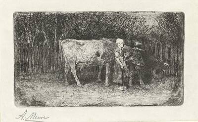 Autumn Landscape Photography Parker Cunningham - Girl with the Cows, Anton Mauve, 1848 by MotionAge Designs