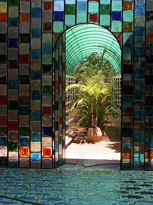 Zen Garden - Glass Shop Arched Doorway by Karen Zuk Rosenblatt