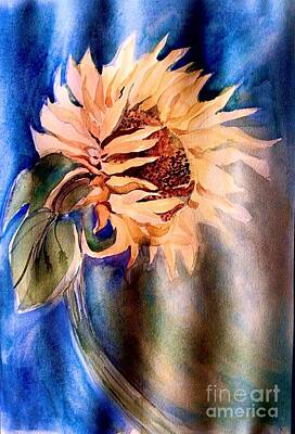 Sunflowers Paintings - Glow of the Sunflower by Mindy Newman