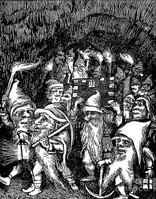 Fantasy Drawings Royalty Free Images - Goblin Miners aa1 Royalty-Free Image by Historic Illustrations
