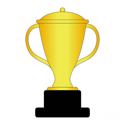 Comics Digital Art - Gold Winners Cup by Bigalbaloo Stock