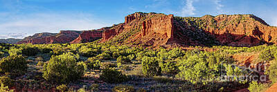 Bicycle Patents Rights Managed Images - Golden Hour Panorama of Haynes Ridge at Caprock Canyons State Park - West Texas Panhandle Quitaque Royalty-Free Image by Silvio Ligutti