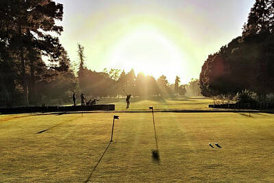 1-university Icons Royalty Free Images - Golf Sunset Royalty-Free Image by Howard Dando