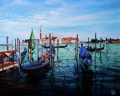 Cities Paintings - Capturing the Beauty and Magic of Venice by Michelangelo Rossi