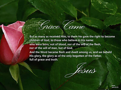 Glass Of Water Rights Managed Images - Grace Came, Jesus, Royalty-Free Image by Dennis Burton