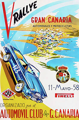 Studio Grafika Science - Gran Canary Islands Automobile Rally 1958 by M G Whittingham
