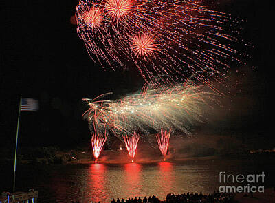 Mans Best Friend Rights Managed Images - Grand Haven Fireworks 2 Royalty-Free Image by Matthew Winn