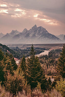 Reptiles Photo Royalty Free Images - Grand Teton Mountains And Snake River Landscape Royalty-Free Image by Gregory Ballos