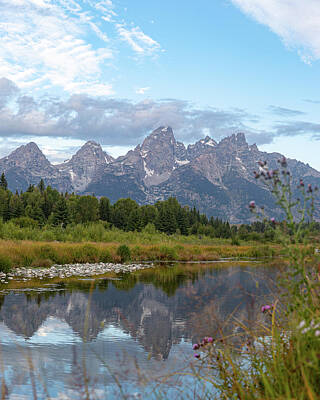 Celebrity Caricatures - Grand Tetons Reflection by Tucker Horton