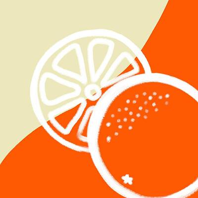 Food And Beverage Mixed Media - Graphic Orange by Masha Batkova