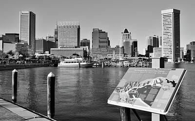 Let It Snow - Grayscale Chesapeake and City by Frozen in Time Fine Art Photography