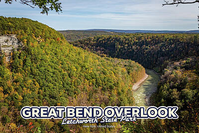 Edward Hopper - Great Bend Overlook Letchworth State Park New York by Gestalt Imagery