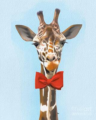 Tammy Lee Bradley Royalty-Free and Rights-Managed Images - Gregory the Giraffe by Tammy Lee Bradley