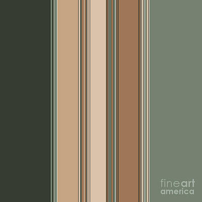 Renoir Rights Managed Images - Grey Green Stripes Royalty-Free Image by Sheila Wenzel