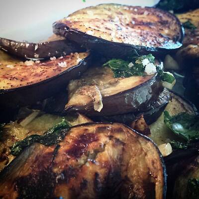 Tina Turner Royalty Free Images - Grilled Eggplants Royalty-Free Image by Joelle Philibert
