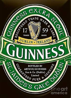 Beer Digital Art - Guinness Stout by Michael Butkovich