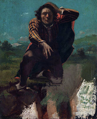 Cities Paintings - Gustave Courbet - Self-Portrait by Sad Hill - Bizarre Los Angeles Archive
