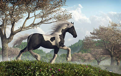 Guns Arms And Weapons - Gypsy Vanner, Spring Trot by Daniel Eskridge