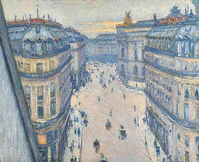 Impressionism Royalty-Free and Rights-Managed Images - Halevy Street by Gustave Caillebotte by Mango Art