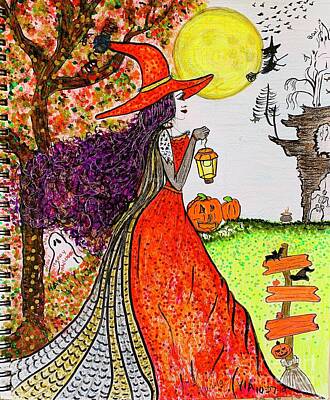 Female Outdoors - Halloween  by Maria Pancheri