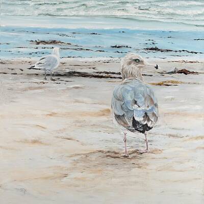 Short Story Illustrations Royalty Free Images - Hampton Gull Royalty-Free Image by Susan E Hanna
