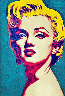 Actors Paintings - Handsome  portrait  of  Marilyn  Monroe  painting  in  cc927de0  73fa  6450c3  bab2  2fa0f5b9a5c5 by by Celestial Images