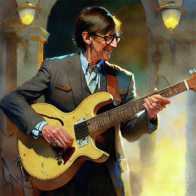 Celebrities Royalty Free Images - Hank Marvin, Music Star Royalty-Free Image by Esoterica Art Agency