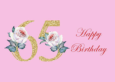 Harley Davidson Motorcycles - Happy Birthday 65 by Johanna Hurmerinta