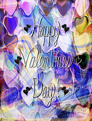 Abstract Mixed Media - Happy Valentines Day #18 by Wayne Cantrell