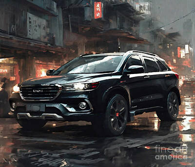 Holiday Mugs 2019 Royalty Free Images - Haval H6 Vanta Street 2022 Cars Suvs Royalty-Free Image by Cortez Schinner