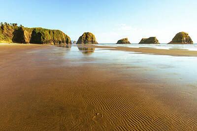 Modigliani - Haystack Rocks on Crescent Beach, Oregon Coast by Aashish Vaidya