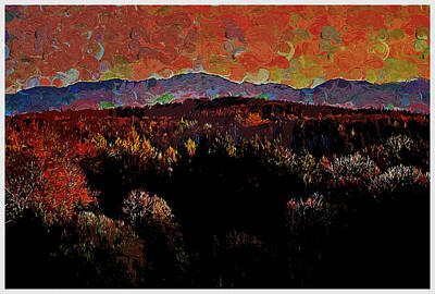 Design Pics - Heaven On Earth - Landscape Vista - 10 after Van Gogh Impressionist painting by Ahmet Asar by Celestial Images