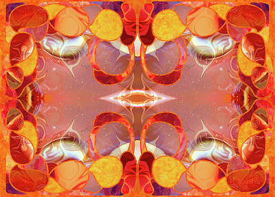 Fall Pumpkins - Heavenly Kisses Abstract Art by Omaste Witkowski by Omaste Witkowski