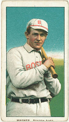 Baseball Royalty Free Images - Heinie Wagner Boston Red Sox baseball card portrait Royalty-Free Image by Artistic Rifki