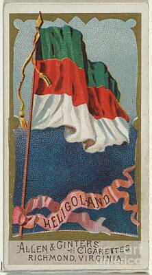 Paintings - Heligoland, from Flags of All Nations, Series 2 N10 for Allen  Ginter Cigarettes Brands by Shop Ability
