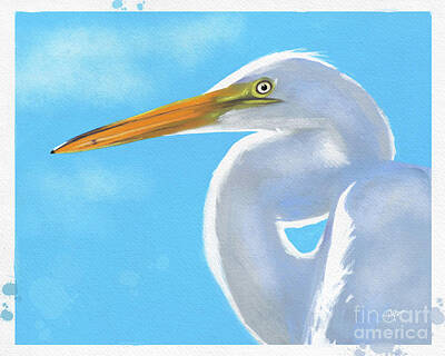 Tammy Lee Bradley Royalty-Free and Rights-Managed Images - Hello Heron by Tammy Lee Bradley