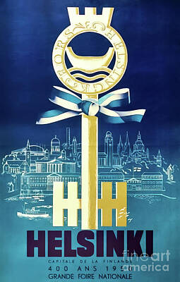 Star Wars Rights Managed Images - Helsinki Finland 400 Year Anniversary Poster 1950 Royalty-Free Image by M G Whittingham