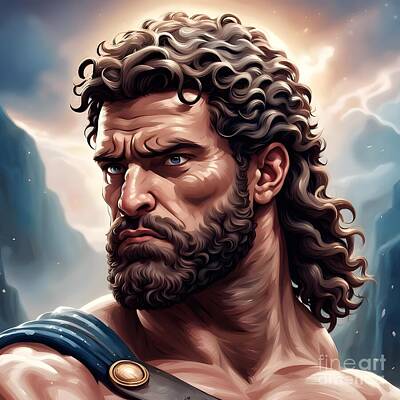 Mountain Digital Art - Hercules son of Zeus by Paul Featherstone