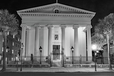 Politicians Photo Royalty Free Images - Hibezion Society Hall in Black and White Royalty-Free Image by Norma Brandsberg