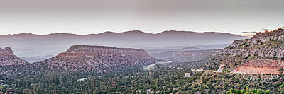 Umbrellas - High Key Sunrise Panorama from Anderson Overlook at Los Alamos - New Mexico Land of Enchantment  by Silvio Ligutti