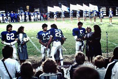 Football Digital Art - High School Football Homecoming Game, 1981 by Celestial Images