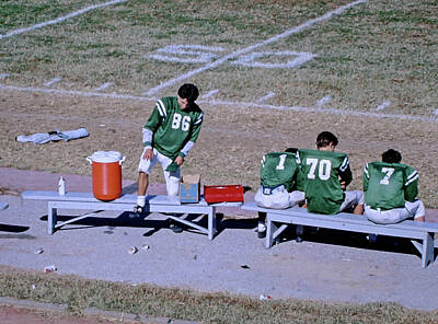 Football Royalty Free Images - High School Football Players 1981 Royalty-Free Image by Celestial Images