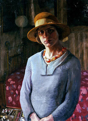 Guns Arms And Weapons - Hilda Carline Self Portrait 1923 by Artistic Rifki