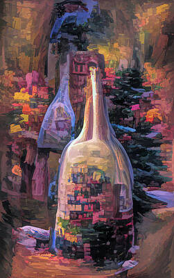 Wine Digital Art - Holiday Wine From Steampunk Winery AI by Floyd Snyder